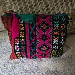 Judith March Multicolor Patterned Cosmetic Bag